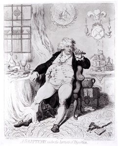 Voluptuary under the Horrors of Digestion, vydané v roce 1792 od English School