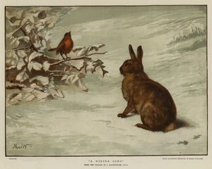 Zimní píseň (chromolitho) od English School