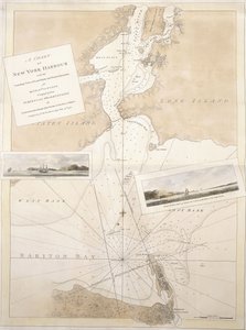 Mapa přístavu v New Yorku, 1774-1779 od English School