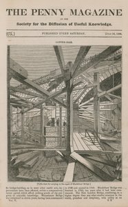 Kazetová přehrada pro pokračování opravy Blackfriars Bridge od English School