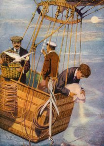 Plavba v oblacích (barevná litografie) od English School