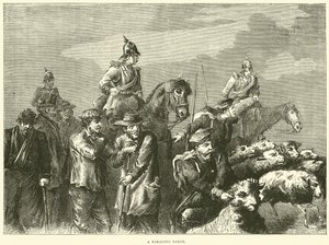 Shánění potravy, říjen 1870 od English School
