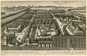 Celkový pohled na Vauxhall Gardens, Londýn od English School