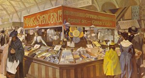 Pozdější Market Hall Bazaar, Je zobrazena adresa nového sídla a skladu, 1890 od English School
