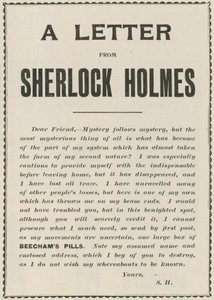 Dopis od Sherlocka Holmese od English School
