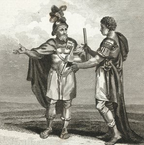Setkání Scipiona a Hannibala (rytina) od English School
