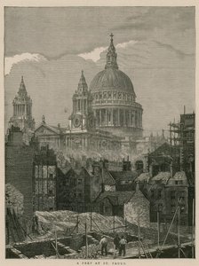Pohled na St Pauls v Londýně od English School