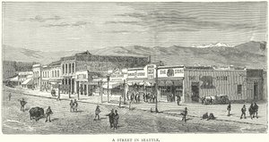 Ulice v Seattlu (rytina) od English School