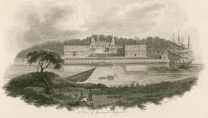 Pohled na Greenwich Hospital, Londýn od English School
