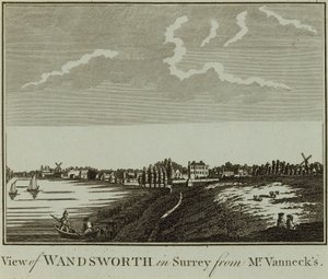 Pohled na Wandsworth v Surrey od English School