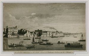Pohled pořízený poblíž domu pana Smithse v Battersea při pohledu na Temži
