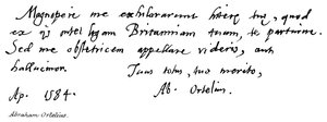 Abraham Ortelius od English School