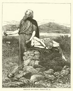 Abraham a Izák, Genesis, xxii od English School