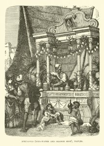 Acquajolo, obchod s ledovou vodou a pomeranči, Neapol od English School