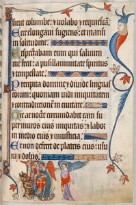 Přidat. 42130, f.101, Žalm 54, Archandělé bojující s ďáblem, z 