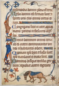 Přidat. 42130, f.61v, Žalm 32, okřídlený kůň, z 