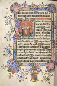 Přidat. 42131 fol.151v Začátek žalmu 80; iniciála 