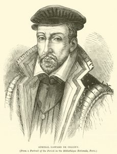 Admirál Gaspard de Coligny (rytina) od English School