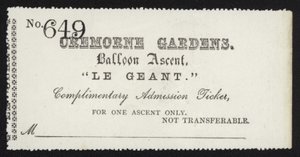 Vstupenka na výstup balónem Le Geant z Cremorne Gardens v Londýně od English School