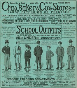 Reklama na prodejny Chas Baker & Cos od English School