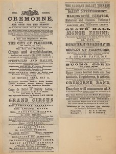 Reklama na Cremorne Gardens, Londýn od English School