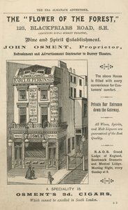 Reklama na Květ lesa, 123 Blackfriars Road, Londýn od English School
