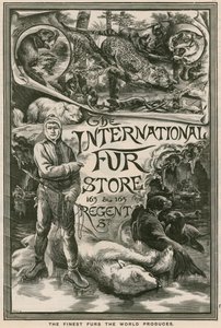 Reklama na The International Fur Store, 163 & 165 Regent Street, Londýn od English School