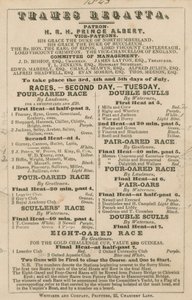 Reklama na regatu na Temži, 1843 od English School