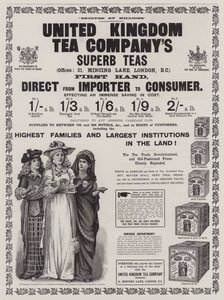 Reklama, United Kingdom Tea Company (rytina) od English School
