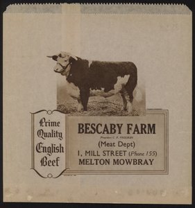 Reklama na Bescaby Farm hovězí maso
