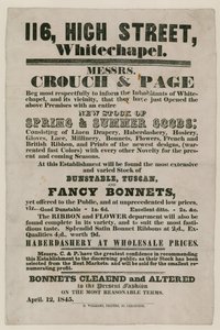 Reklama pro Crouch and Page, 116 High Street, Whitechapel od English School