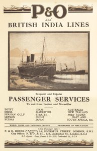 Reklama pro P a O a British India Lines (barevné lito) od English School