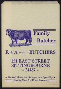 Reklama pro R & A Butchers od English School