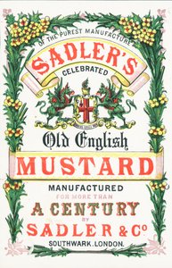 Reklama na Sadlers Old English Mustard od English School