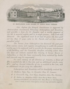 Reklama na St Marylebone Alms Houses od English School
