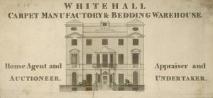 Reklama na manufakturu a sklad ložního prádla Whitehall od English School