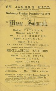 Reklama na inscenaci Rossinis Messe Solennelle od English School