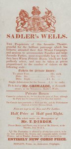 Reklama pro divadlo Sadlers Wells od English School