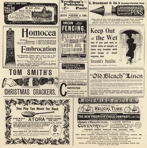Reklama se rozšířila z The Graphic Christmas Number 1897 od English School