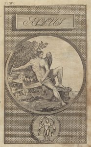 Aeolus, starořímský bůh větrů (rytina) od English School