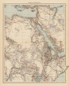 Afrika, severovýchod (barevná litografie) od English School