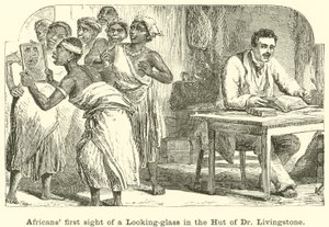 První pohled Afričanů na zrcadlo v chatě Dr Livingstone od English School