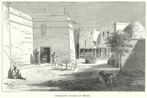 Ahmadouův palác v Segou (rytina) od English School