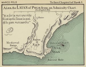 Aias, Laias of Polo, z admiralitní mapy (barevná litografie) od English School