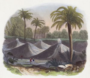 Air Volcanoes (barevná rytina) od English School