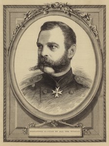 Alexander II, car všech Rusů (rytina) od English School