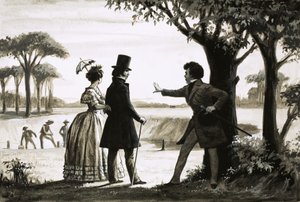 Alexandre Dumas si prohlíží své panství od English School