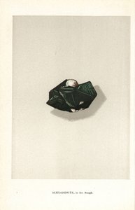 Alexandrit v drsném stavu, z knihy Edwina Streetera „Precious Stones and Gems“, London, George Bell & Sons od English School