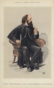 Alfred Tennyson, laureát básníka (barevné lito) od English School