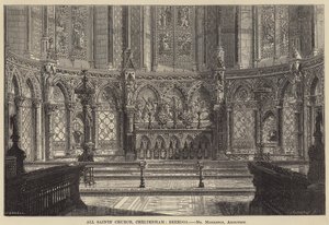Kostel Všech svatých, Cheltenham, Reredos (rytina) od English School
